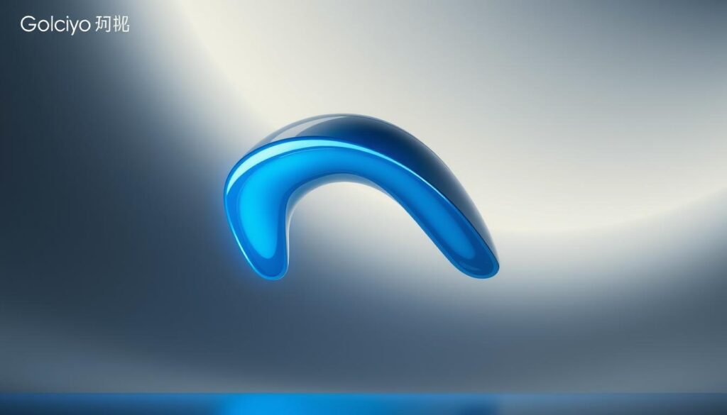 A meticulously crafted promotional poster showcasing the innovative &quot;Oligio X 原美電波&quot; product from the prestigious &quot;Glowin Beaute&quot; brand. The image depicts a futuristic and mesmerizing beauty device, its sleek form and ethereal blue-hued illumination commanding attention. Captured in a dramatic low-angle shot, the device appears to float against a backdrop of muted grays and subtle gradients, evoking a sense of technological advancement and sophistication. The overall aesthetic exudes a captivating balance of modern elegance and cutting-edge innovation, perfectly encapsulating the essence of the &quot;Oligio X 原美電波&quot; as the harbinger of a new era in beauty trends.