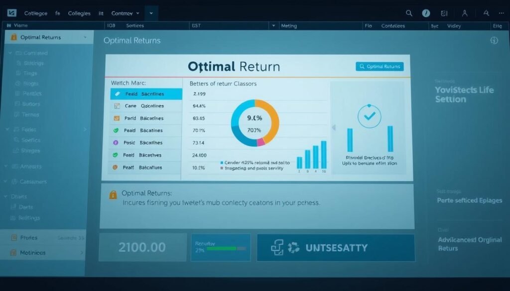 Generate an image of a user interface showing the "優收益" feature and its benefits